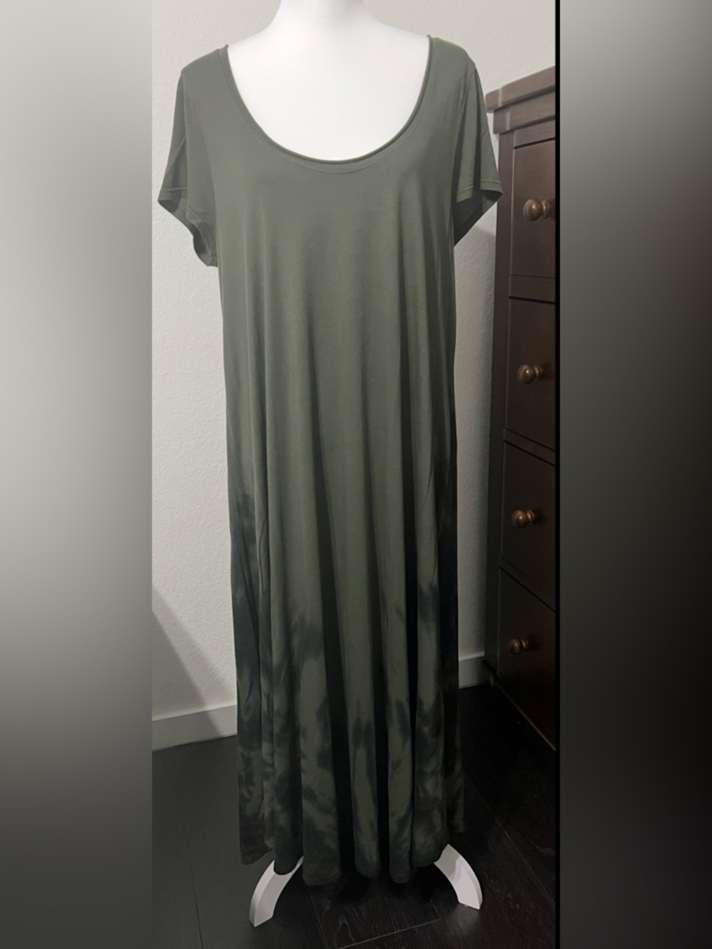 We The Free Olive Tie Dye Maxi Dress Small - cotton - like new
